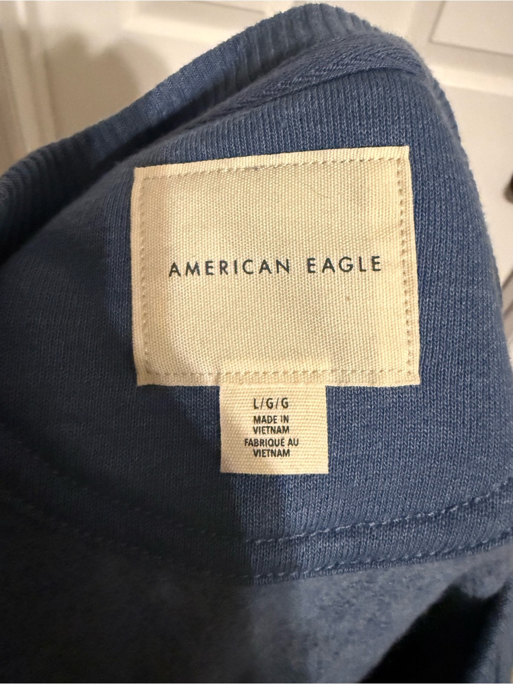 American Eagle Skeleton Floral Sweatshirt Large Blue Crewneck Oversized Fleece - Picture 5 of 7